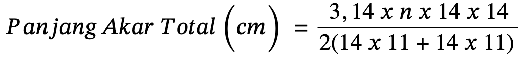 Rumus panjang akar total